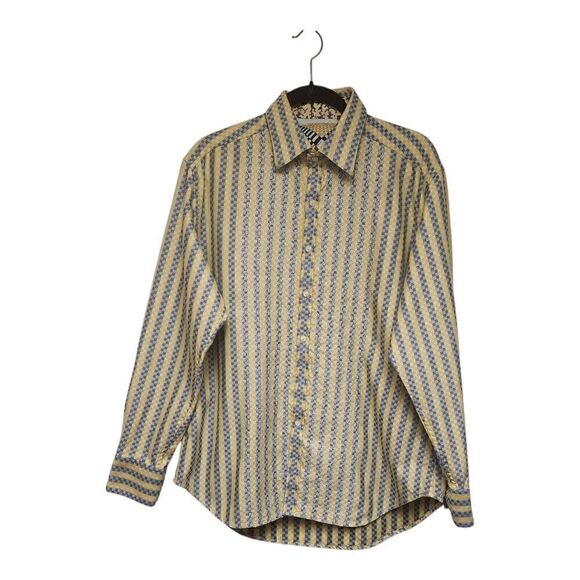 Robert Graham Tops - Robert Graham Men’s Multi-Yellow Long Sleeve Geometric Button Up Shirt Size L
